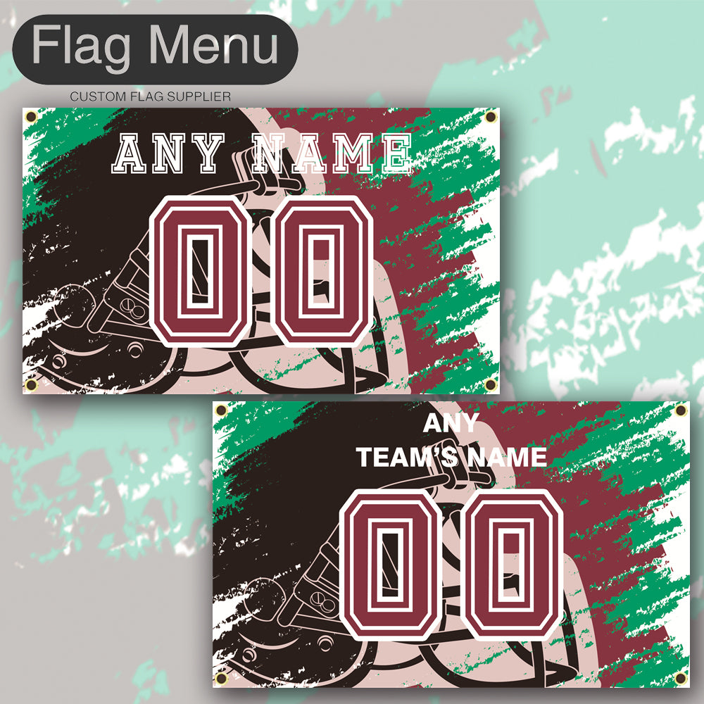 3'x5' Fan's Flag - Jersey & Helmet-Upload.txt-RED01-Flag Menu